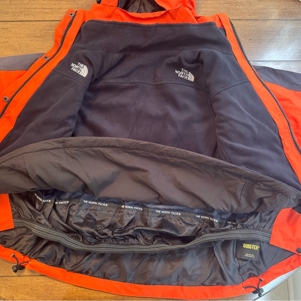 The North Face Bright Orange and Dark Gray Jacket - Picture 4 of 14